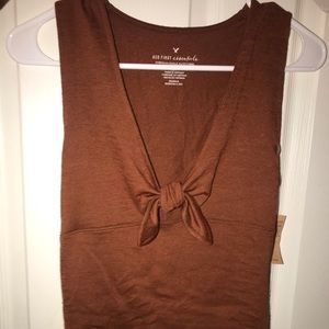 American Eagle tie front crop top